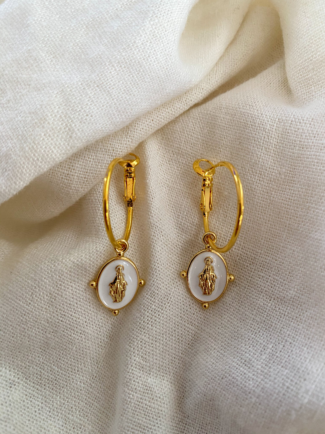 PANAGIA Earrings (White)